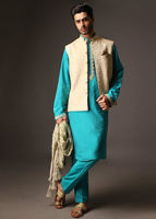 Picture of Kurta pajama with jacket & shawl