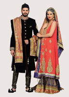 Picture of Rich black velvet sherwani