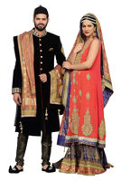 Picture of Rich black velvet sherwani