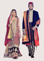 Picture of Opulent maroon sherwani