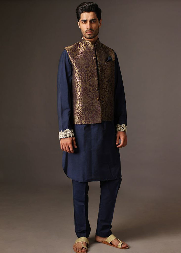 Kurta pajama and waistcoat Deepak Perwani