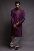 Picture of Purple embroidered kurta