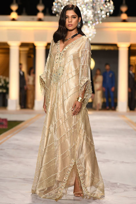 Sheer lame kaftan (DRS1059)