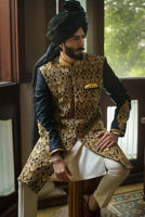 Picture of Black embroidered sherwani