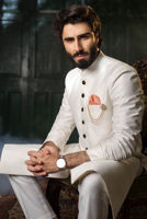Picture of Ivory white sherwani