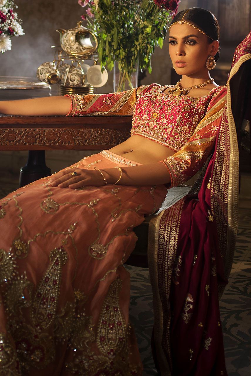 Picture of Coral lehnga (BRD185)