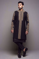 Picture of Embroidered black sherwani