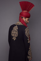 Picture of Embroidered black sherwani