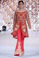Picture of Red net peplum (KTD3016)