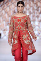 Picture of Red net peplum (KTD3016)