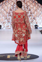 Picture of Red net peplum (KTD3016)