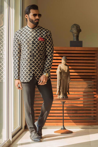 Picture of Beige Embroidered Jacket